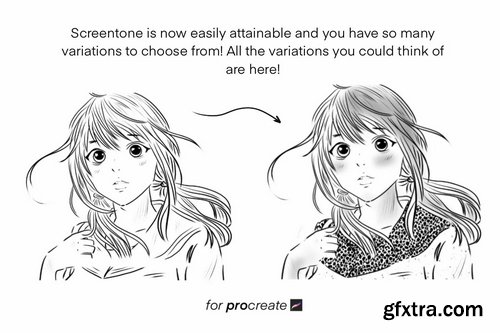 Brushgalaxy - Manga Screentone Brush Set For Procreate