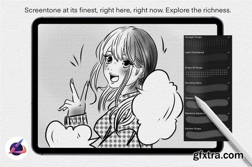 Brushgalaxy - Manga Screentone Brush Set Vol 2