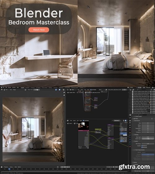 imeshh - The First Blender 4.4 Bedroom MASTERCLASS