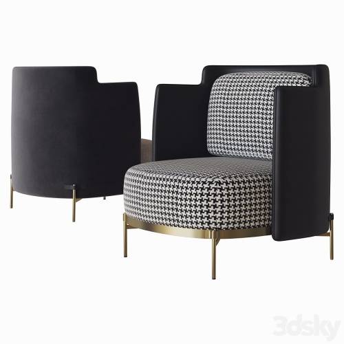 '3dsky Pro - armchair with armrests tape minotti'
