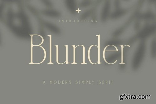 Blunder Modern Serif Typeface