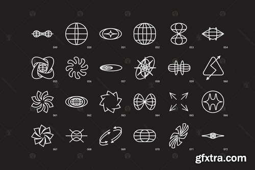 YellowImages - 96 Linear Vector Shapes. Part2 - 100102