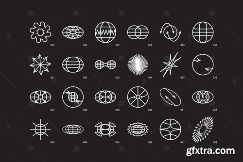 YellowImages - 96 Linear Vector Shapes. Part2 - 100102