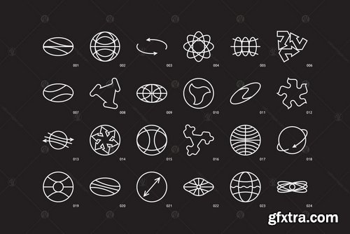 YellowImages - 96 Linear Vector Shapes. Part2 - 100102