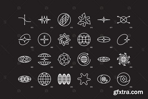 YellowImages - 96 Linear Vector Shapes. Part2 - 100102