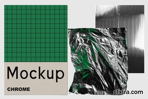 CreativeMarket - CHROME - Foil Stationary Mockup - 3386783
