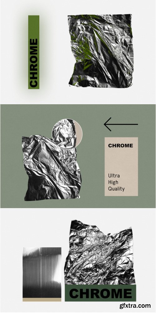 CreativeMarket - CHROME - Foil Stationary Mockup - 3386783