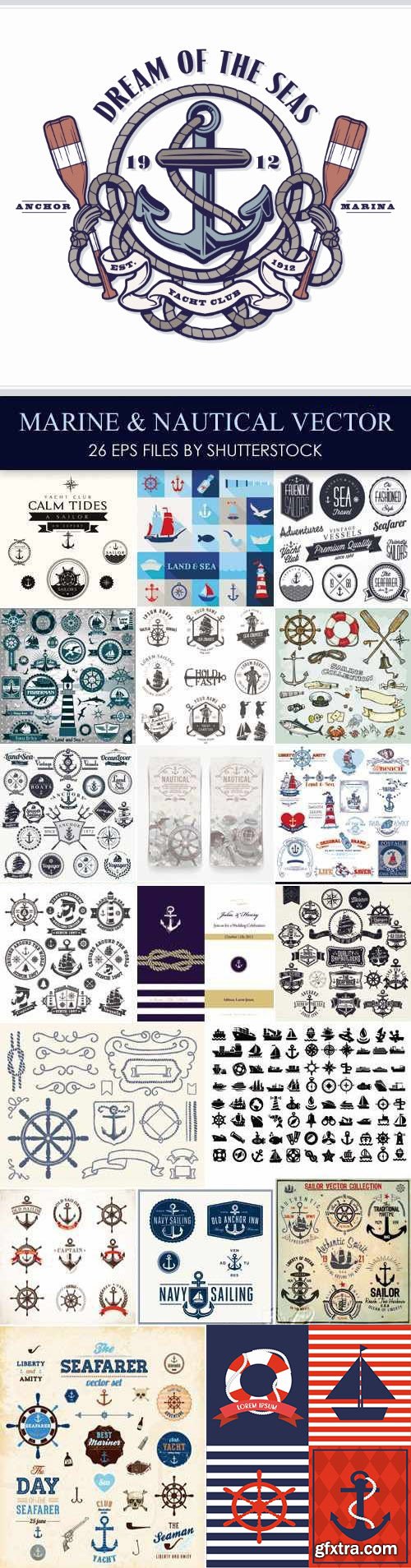 Marine & Nautical Elements 26xEPS Marine & Nautical Elements 26xEPS