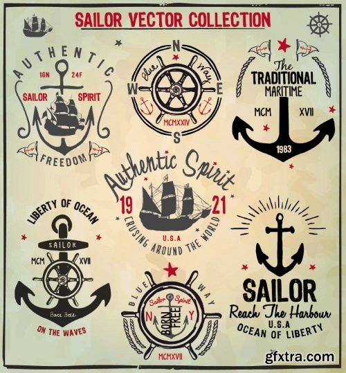 Marine & Nautical Elements 26xEPS Marine & Nautical Elements 26xEPS