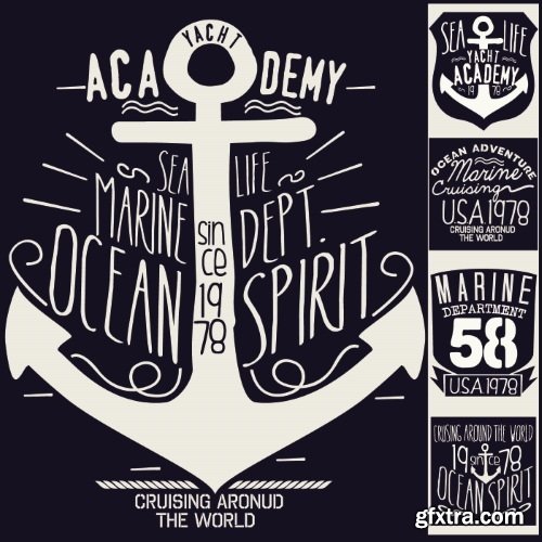 Marine & Nautical Elements 26xEPS Marine & Nautical Elements 26xEPS