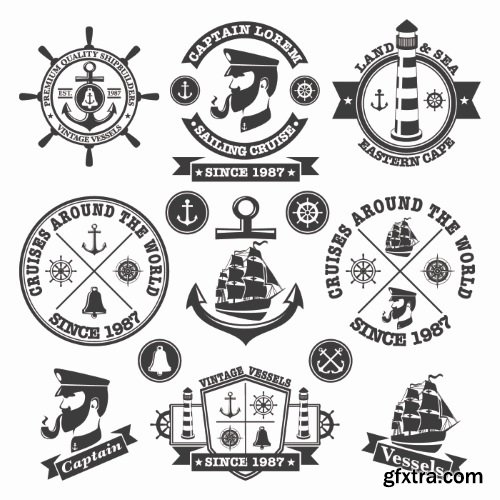 Marine & Nautical Elements 26xEPS Marine & Nautical Elements 26xEPS