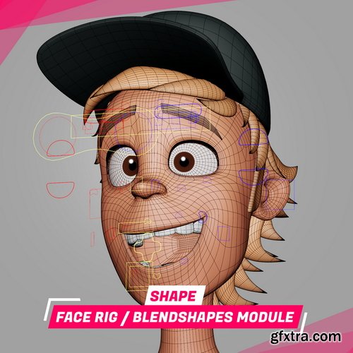 ArmenPamok - SHAPE - Face rig / blendshapes module €649.97 - Netflix Maya Animator