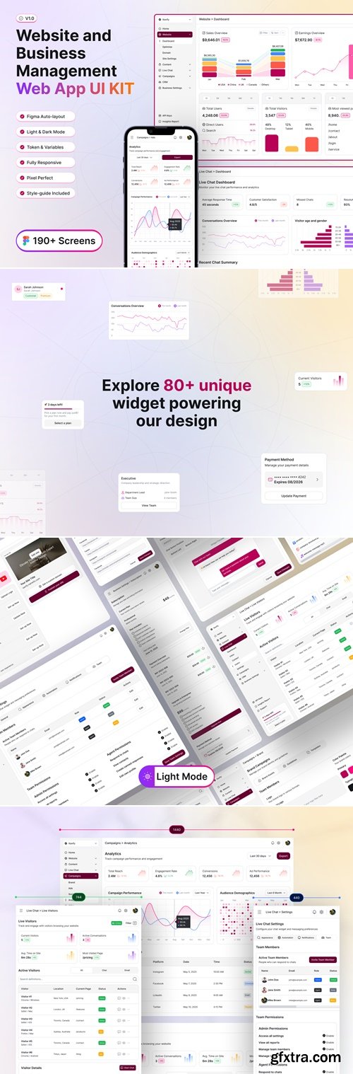 Website and Business Management Web App UI KIT