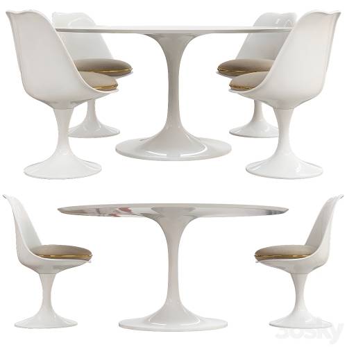 '3dsky Pro - Saarinen tulip table chairs'