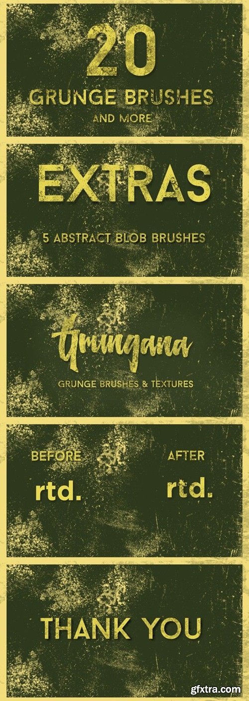 CreativeMarket - Grungana Brush Pack w/ EXTRAS 705975