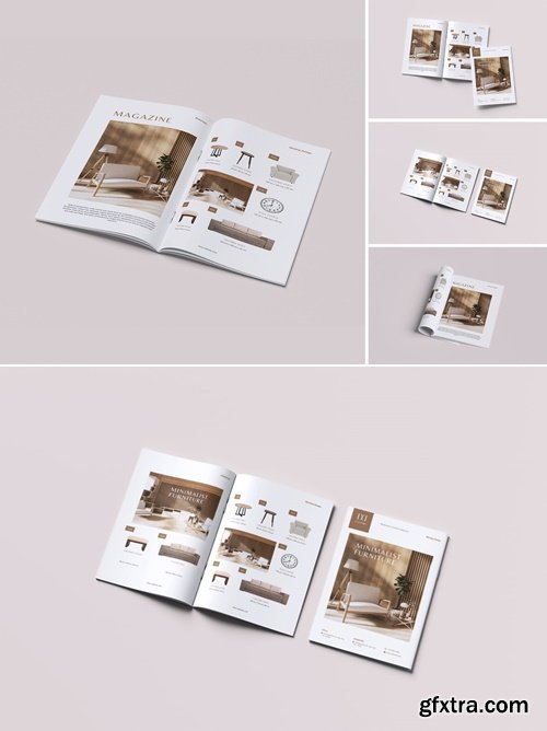 A4 Magazine Catalog Brochure Mockup 2QXJJ9P