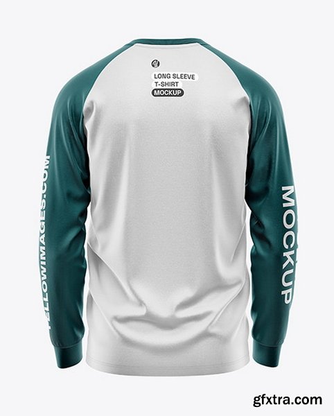 YellowImages - Men\'s Long Sleeve Raglan T-Shirt Mockup - 119993