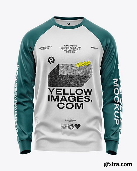 YellowImages - Men\'s Long Sleeve Raglan T-Shirt Mockup - 119993