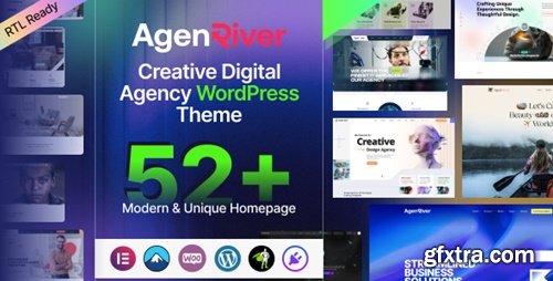 Themeforest - AgenRiver v1.0 - Creative Digital Agency WordPress Theme 57463546