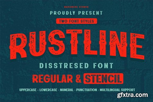 CreativeMarket - Rustline a Distressed Font