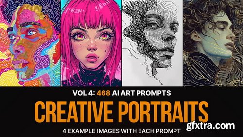 468 Midjourney Creative Portrait Prompts: Vol 4