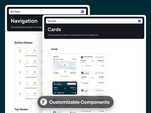 'Bus Ticket Booking App UI Kit'