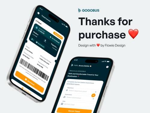 'Bus Ticket Booking App UI Kit'