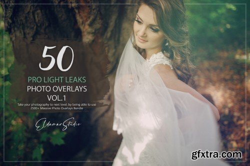 Artstation - 50 Pro Light Leaks Photo Overlays - Vol. 1