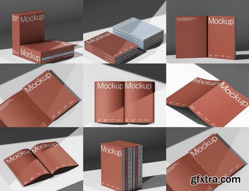 Showcase Mockup Studio - BF6_Book Folder Mockup Bundle