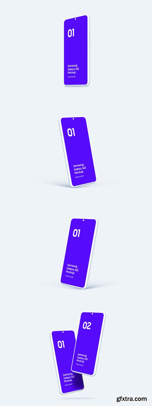 Asylab - Samsung Galaxy S22 - 20 Clay Mockups Scenes