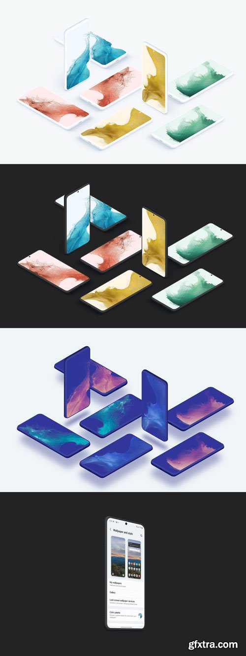 Asylab - Samsung Galaxy S22 - 20 Clay Mockups Scenes