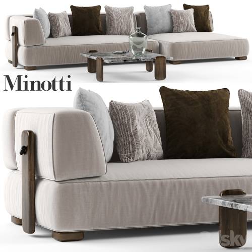 '3dsky Pro - Minotti Florida sofa 2' '3dsky Pro - Minotti Florida sofa 2'