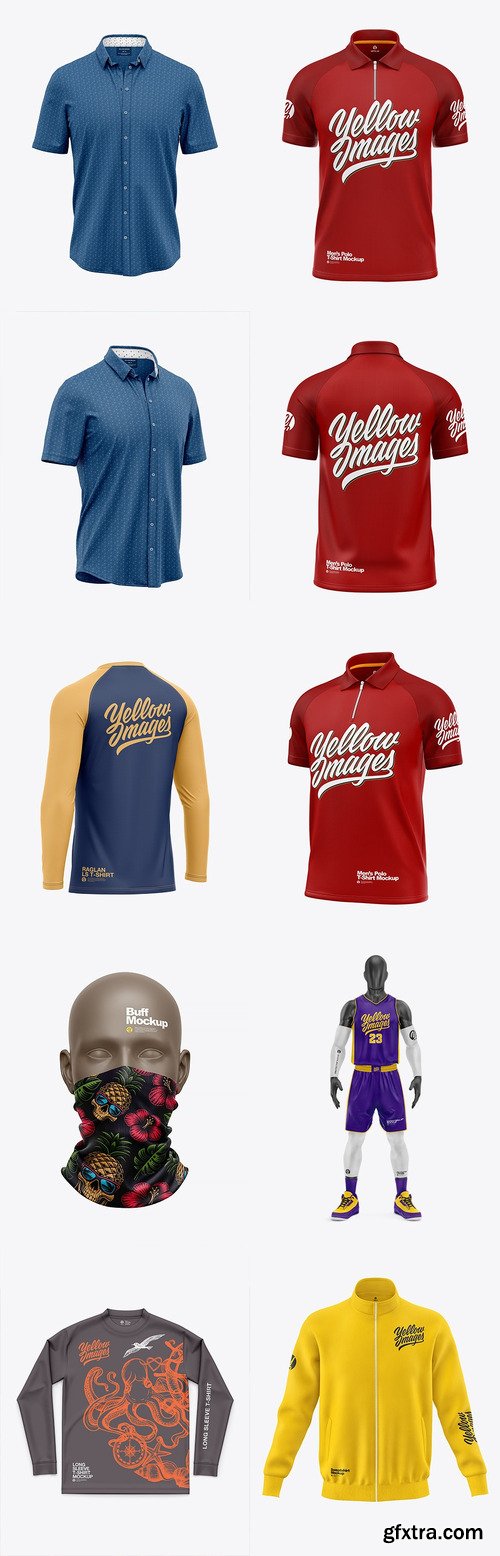10 Apparel Mockup Bundle 18 - Yellowimages
