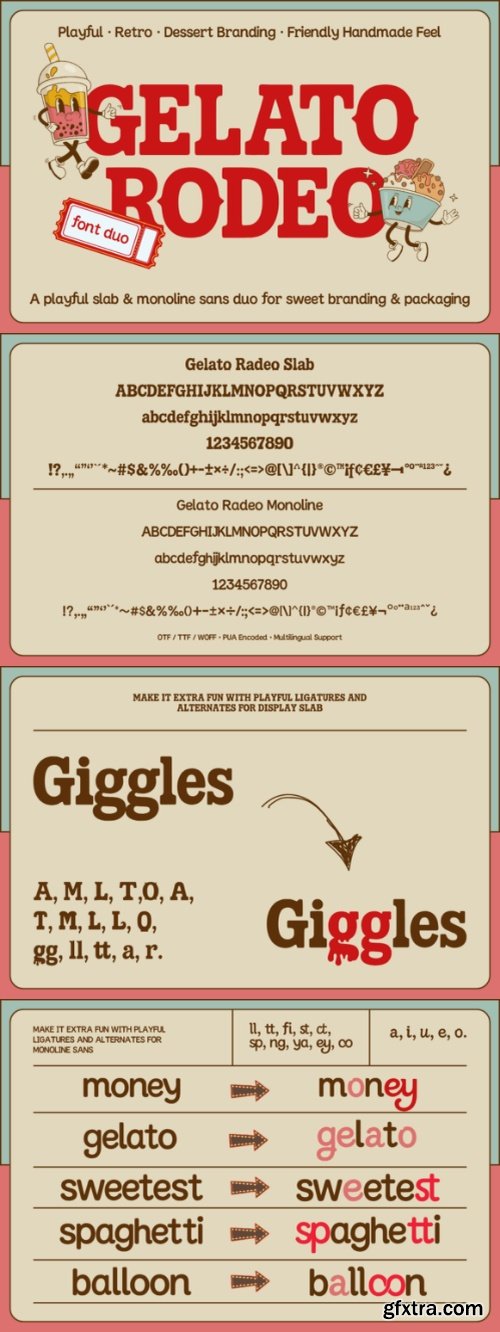 CreativeMarket - Gelato Rodeo &ndash; Slab &amp; Monoline