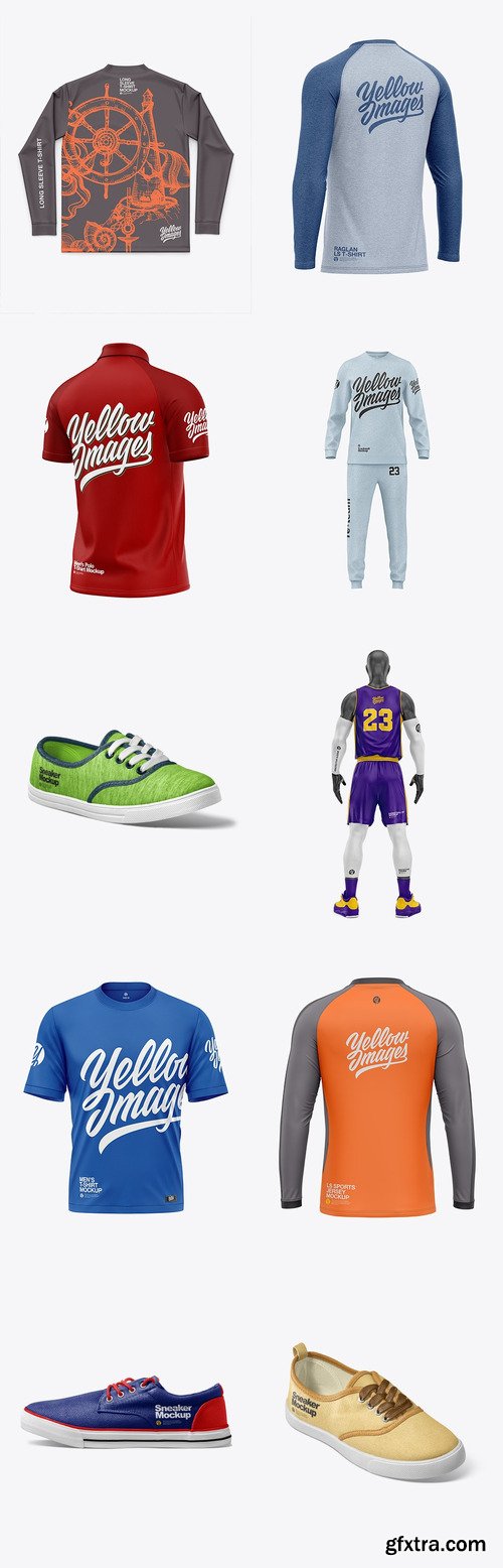 10 Apparel Mockup Bundle 19 - Yellowimages