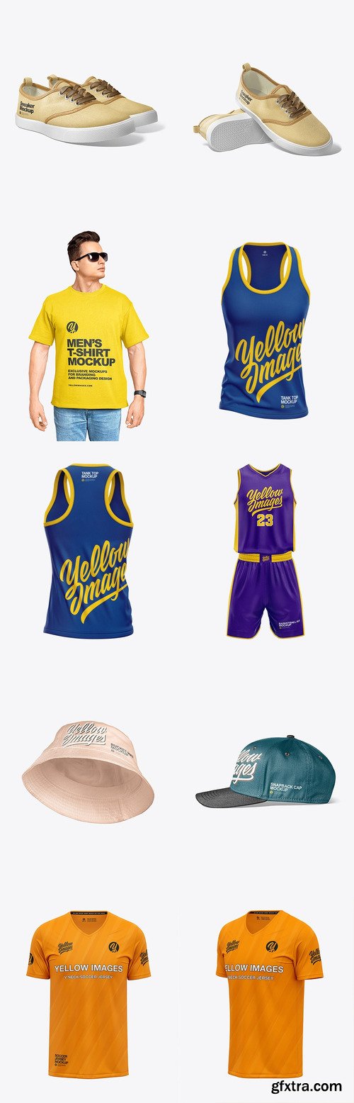 10 Apparel Mockup Bundle 21 - Yellowimages