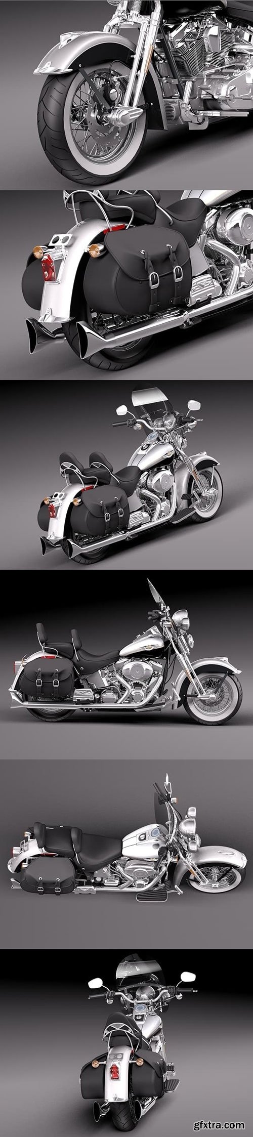 3D Model of Harley Davidson Springer FLSTS Heritage 2013