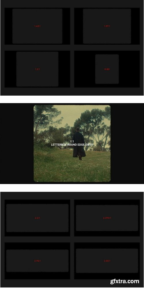 Pixflow - Letterbox Film Frames PNG