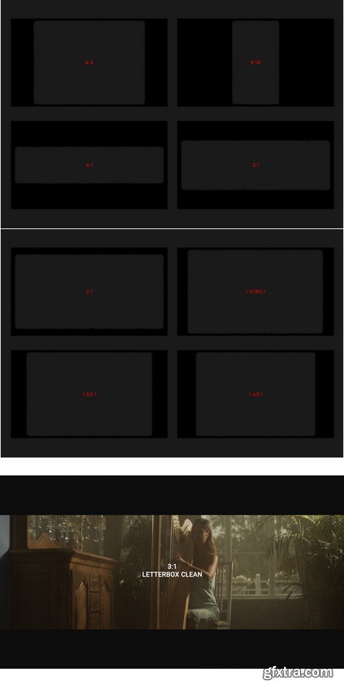 Pixflow - Letterbox Film Frames PNG