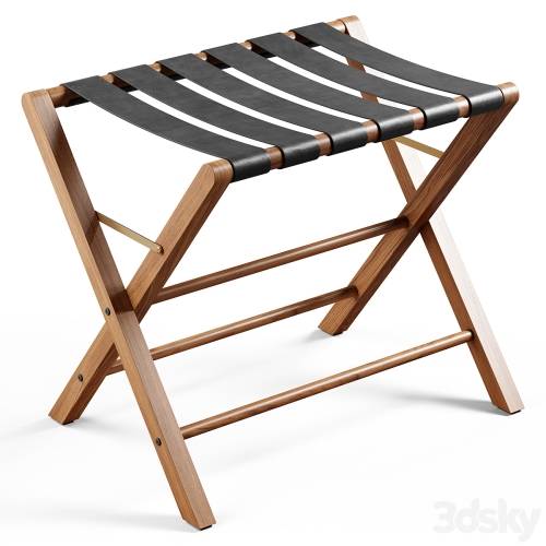 '3dsky Pro - Zara Home - The leather and wood stand for suitcase' '3dsky Pro - Zara Home - The leather and wood stand for suitcase'