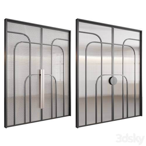 '3dsky Pro - Embossed glass doors №2'