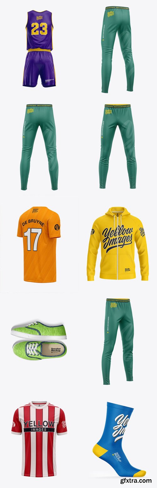 10 Apparel Mockup Bundle 22 - Yellowimages