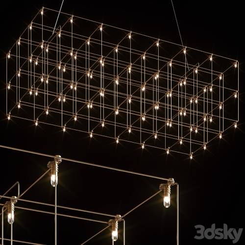 '3dsky Pro - QUASAR UNIVERSE SQUARE DOUBLE SUSPENSION LAMP 87,5 cm' '3dsky Pro - QUASAR UNIVERSE SQUARE DOUBLE SUSPENSION LAMP 87,5 cm'