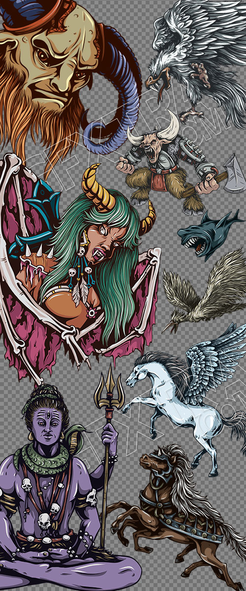 Mythical Creature Illustrations 48xEPS Mythical Creature Illustrations 48xEPS