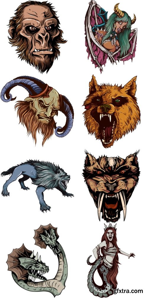 Mythical Creature Illustrations 48xEPS Mythical Creature Illustrations 48xEPS