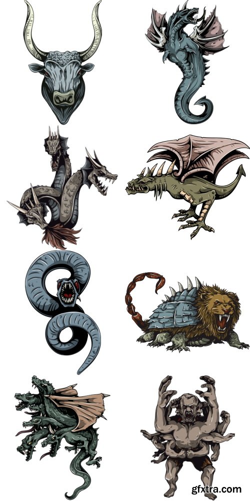 Mythical Creature Illustrations 48xEPS Mythical Creature Illustrations 48xEPS