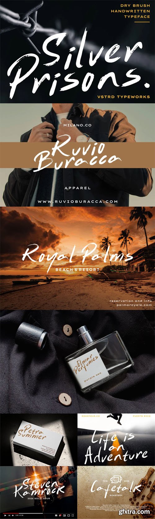 Silver Prisons - Dry Brush Handwritten Font