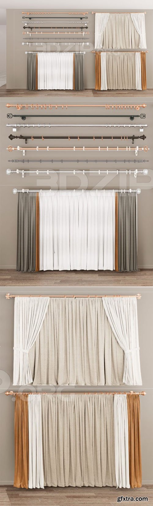 Curtains Collection - 3D Model
