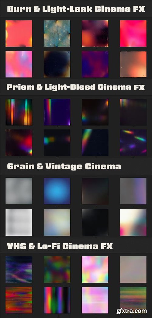 Cinema FX Textures Pack - 36 Overlays for Photoshop