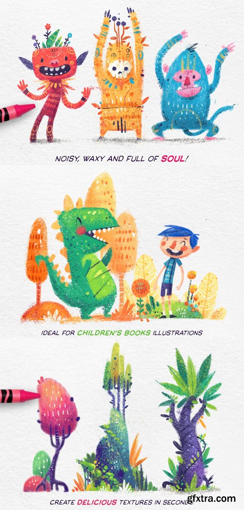 Creativity Crayon Brushes for Procreate